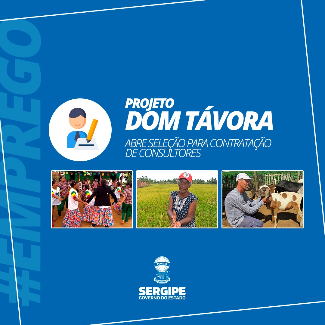 Seagri de Sergipe abre seleção para contratação de consultores para Projeto Dom Távora