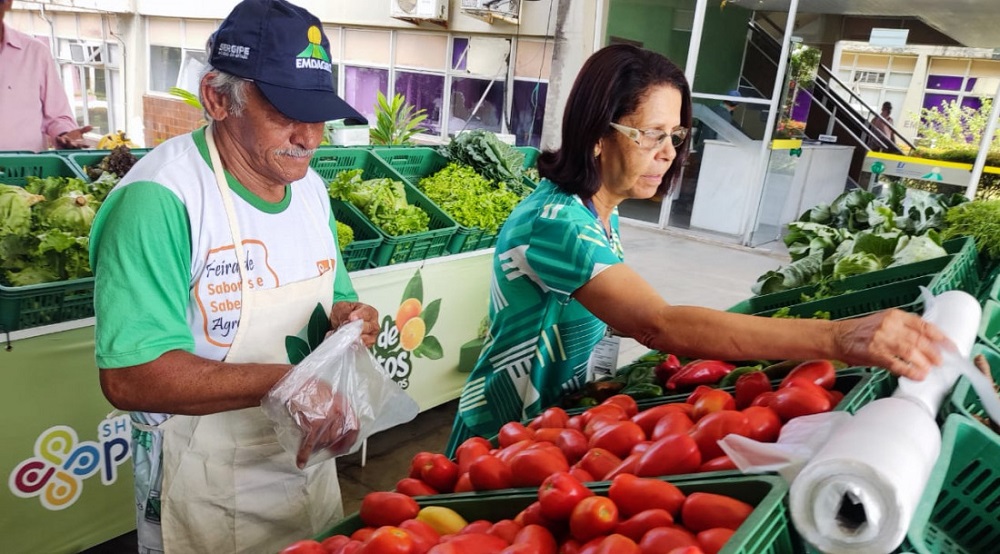 Feira agroecológica na Emdagro promove consumo saudável e aproxima agricultores e consumidores